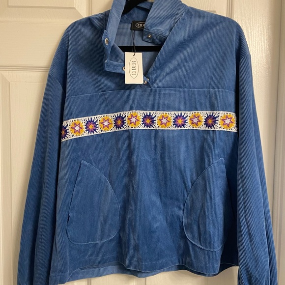 Cider Jackets & Coats Blue Corduroy Jacket Nwt Poshmark